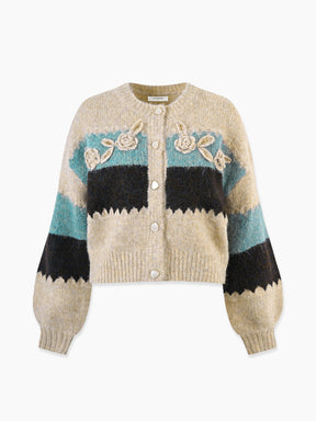 Cardigan de Crochê com Flores