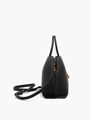 Bolsa de Couro Texturizada com Alça Superior - Divine