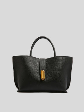 Bolsa de Couro Texturizada com Alça Superior - Divine