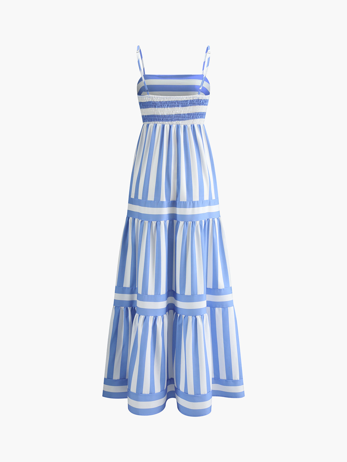 Vestido Longo Estampado com Bolsos nas Costas