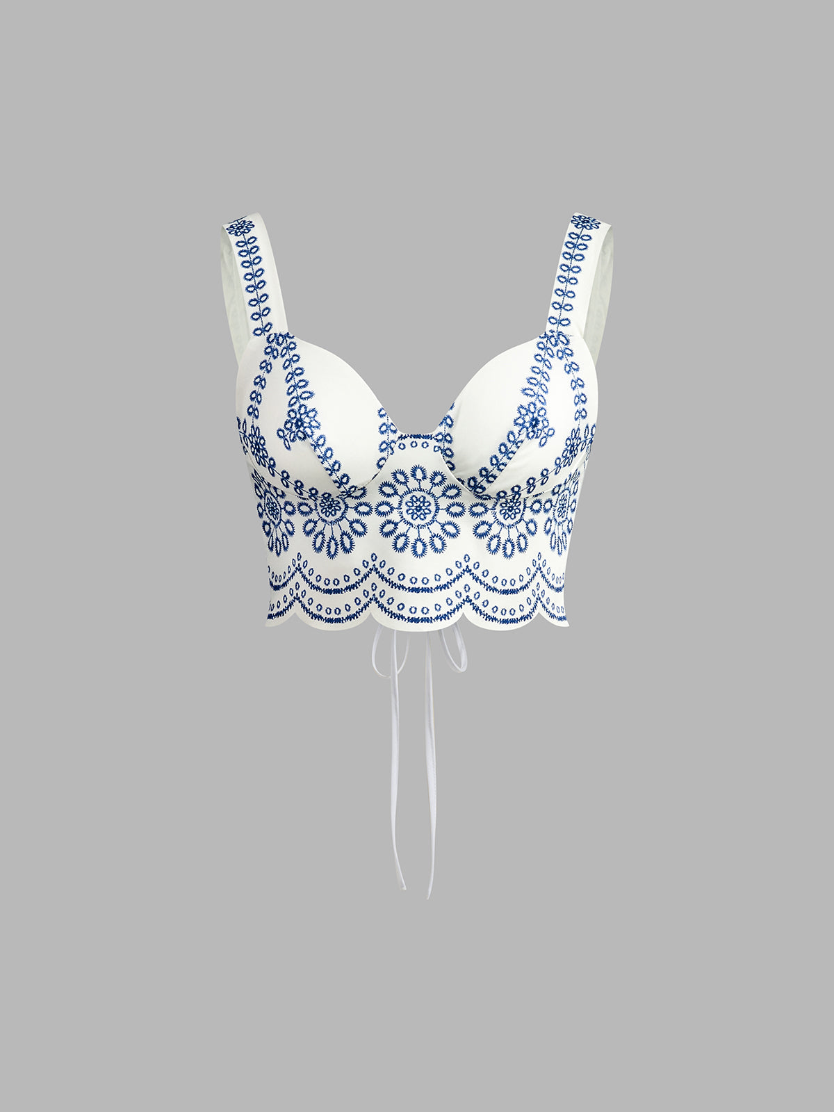 Conjunto de Saia Estampada com Amarração nas Costas