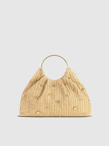 Bolsa Hobo de Crochê com Miçangas