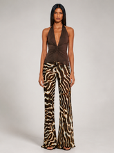 Calça Pantalona em Chiffon com Estampa Zebra — Ibiza