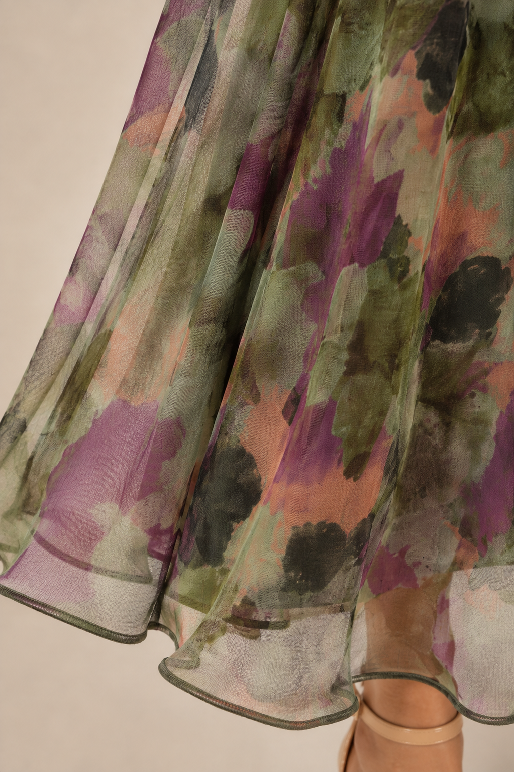 Vestido Feminino Longo Ombro a Ombro Estampado com Franzido – Positano