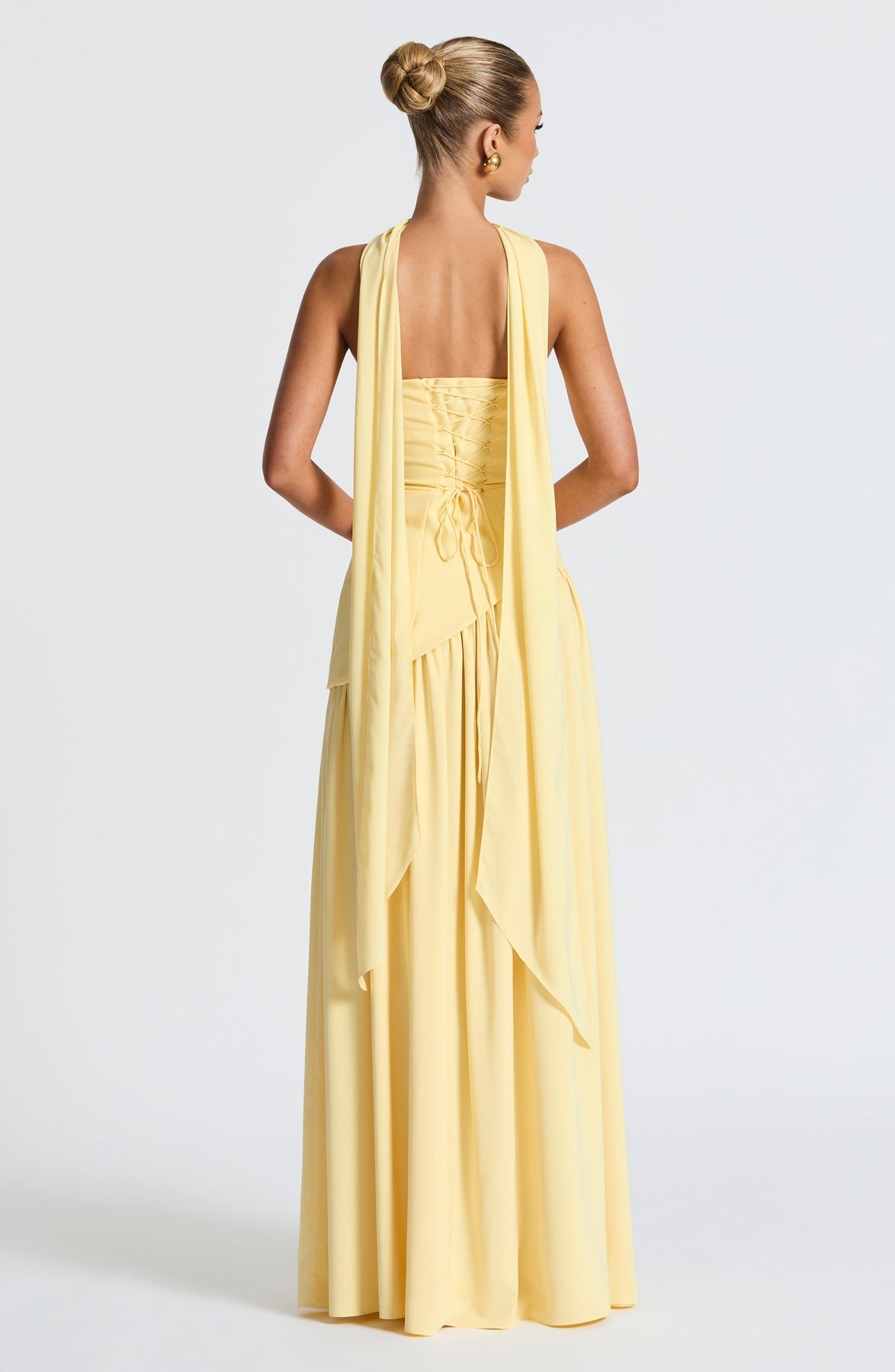 Vestido Feminino Longo Tomara que Caia com Gola Choker e Fenda – Chianti
