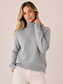 Suéter Feminino de Lã Merino e Caxemira Gola Alta – Genova