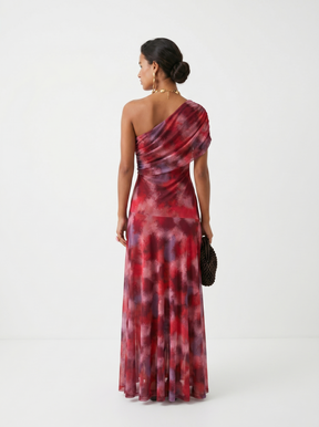 Vestido Longo Ombro a Ombro Drapeado - Toledo