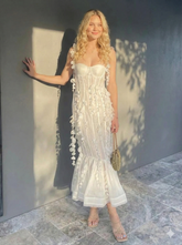 Vestido Longo em Tule Bordado - Florale