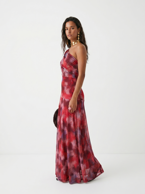Vestido Longo Ombro a Ombro Drapeado - Toledo