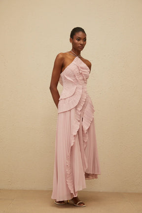 Vestido Longo com Babados - Junie