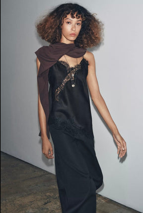 Top de Alça com Renda Acetinada – Éclat