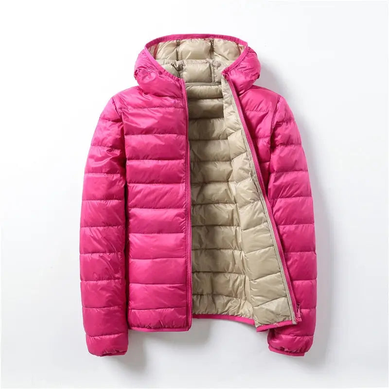Jaqueta Puffer Impermeável Dupla Face