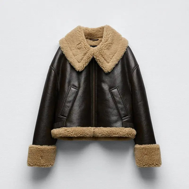 Sale jaqueta couro forrada feminina on Sale Black Friday