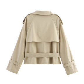 Casaco Trench Curto Gola Alta - Zarz