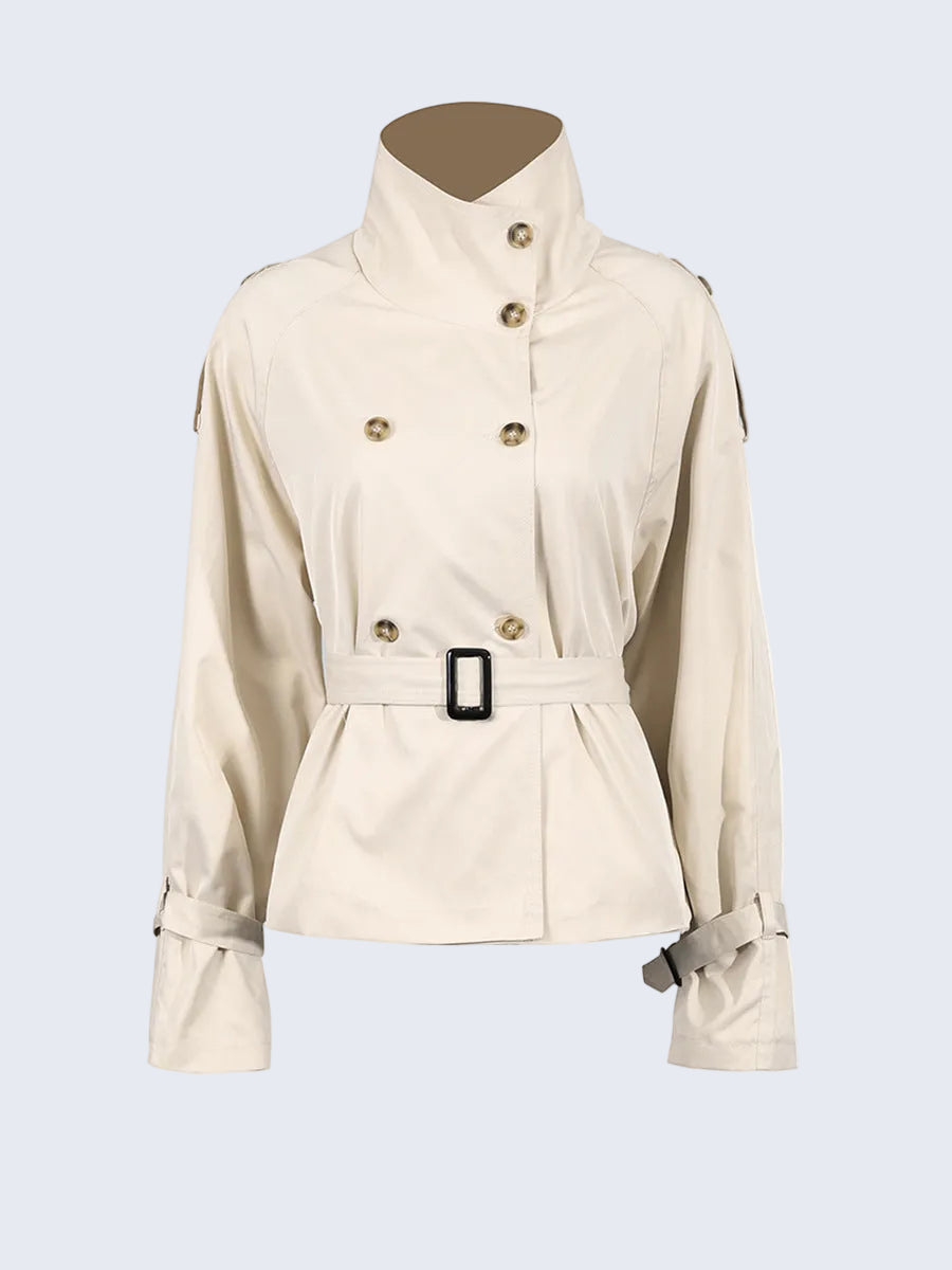 Trench Curto Gola Alta - Viex