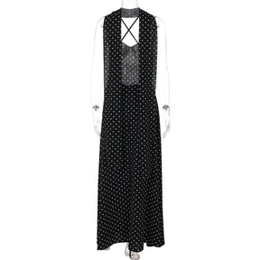 Vestido Longo com Estampa Poá - Lunaire
