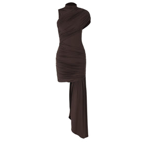 Vestido Curto de Festa com Fenda - Noir Flow