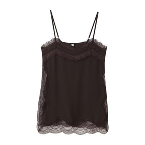 Top de Alça Fina com Renda – Lune