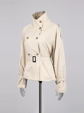 Casaco Trench Curto Gola Alta - Viex