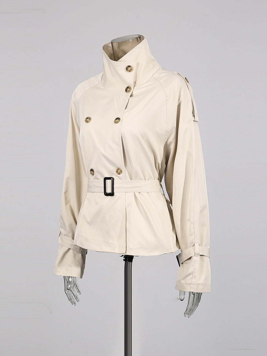 Casaco Trench Curto Gola Alta - Viex