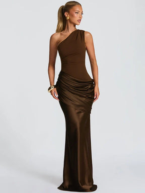 Vestido Longo Sereia em Cetim Modern Azura