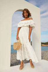 Vestido Midi em Renda Laise