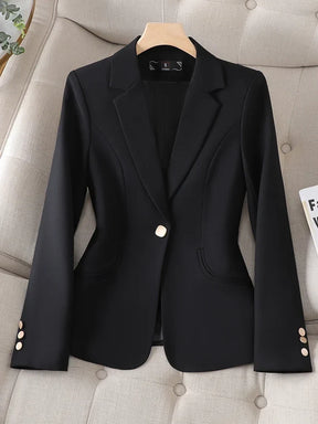 Blazer Feminino Alfaiataria Acinturado com Forro – Catarina
