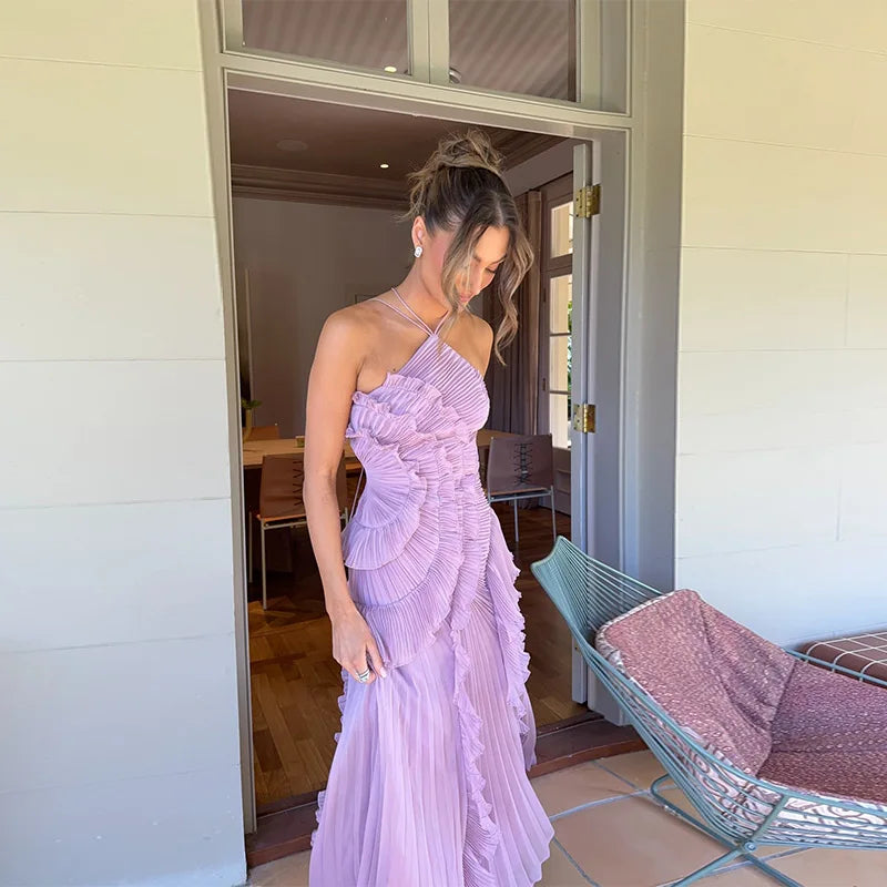 Vestido Longo com Babados - Junie
