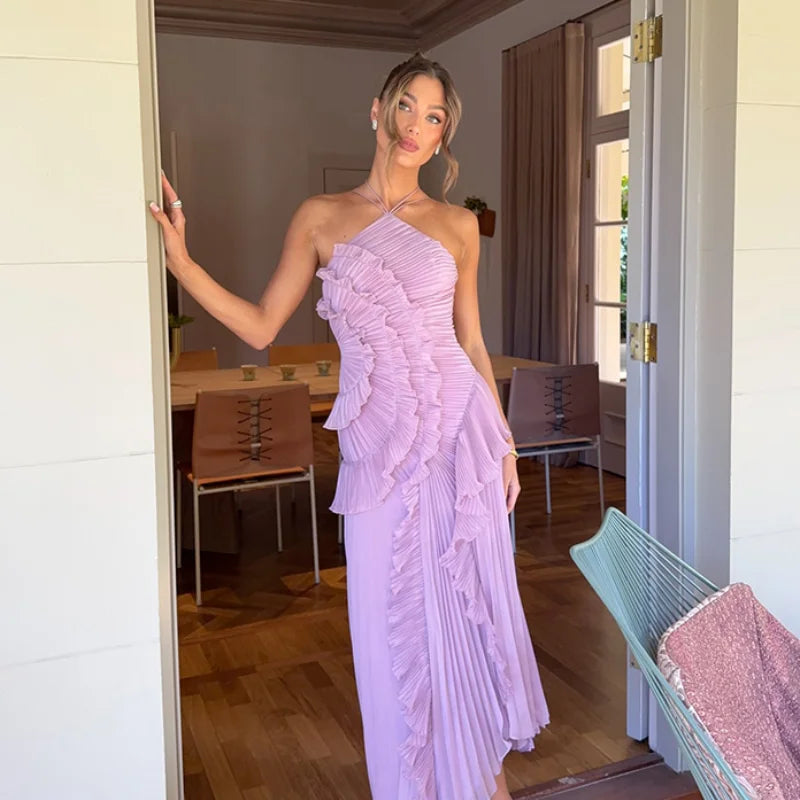 Vestido Longo com Babados - Junie