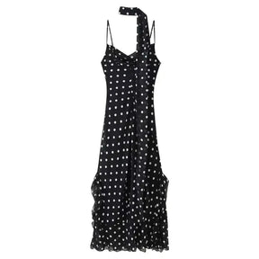 Vestido Longo com Estampa Poá - Grace
