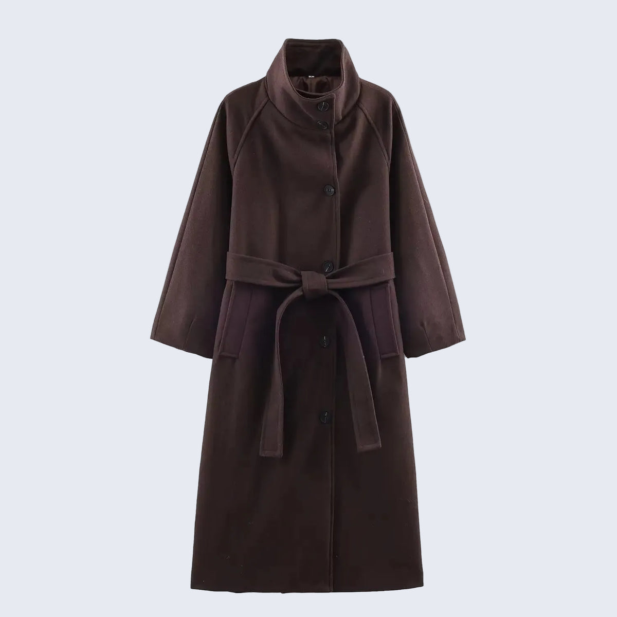 Casaco Sobretudo de Lã Batida em Gola Alta - Louis