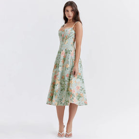 Vestido Midi Estruturado com Fenda Lateral - Lia