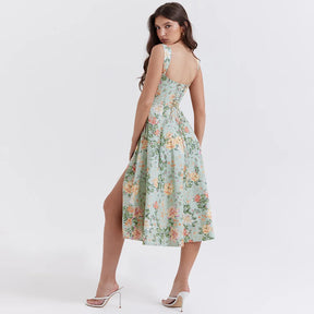 Vestido Midi Estruturado com Fenda Lateral - Lia