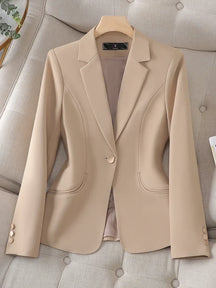 Blazer Feminino Alfaiataria Acinturado com Forro – Catarina