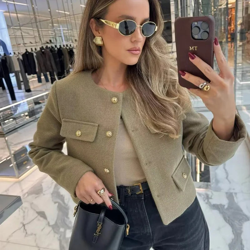 Casaco Casual Tweed