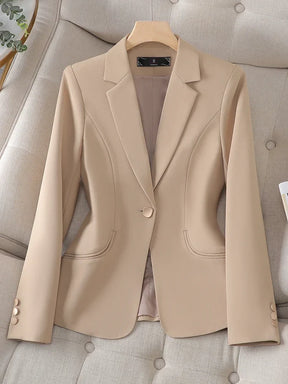 Blazer Feminino Alfaiataria Acinturado com Forro – Catarina