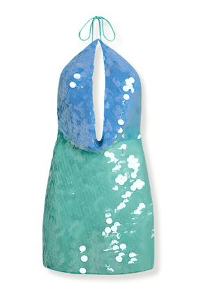 Vestido Curto com Decote Halter - Larosses