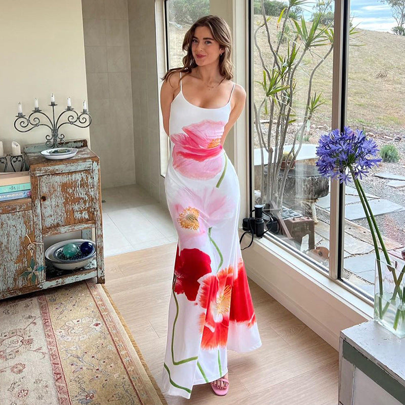 Vestido Longo Estampa Floral de Verão