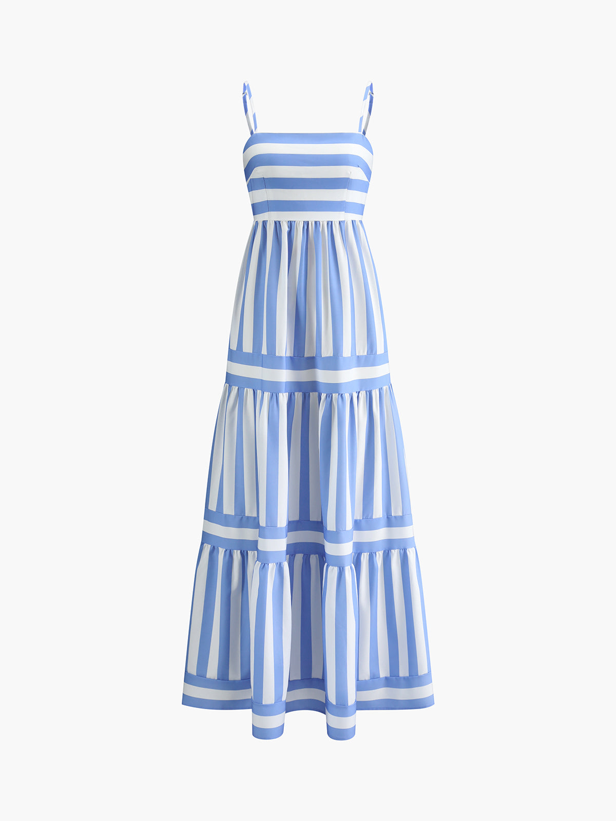 Vestido Longo Estampado com Bolsos nas Costas