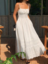 Vestido Longo Franzido com Bordado - Shift