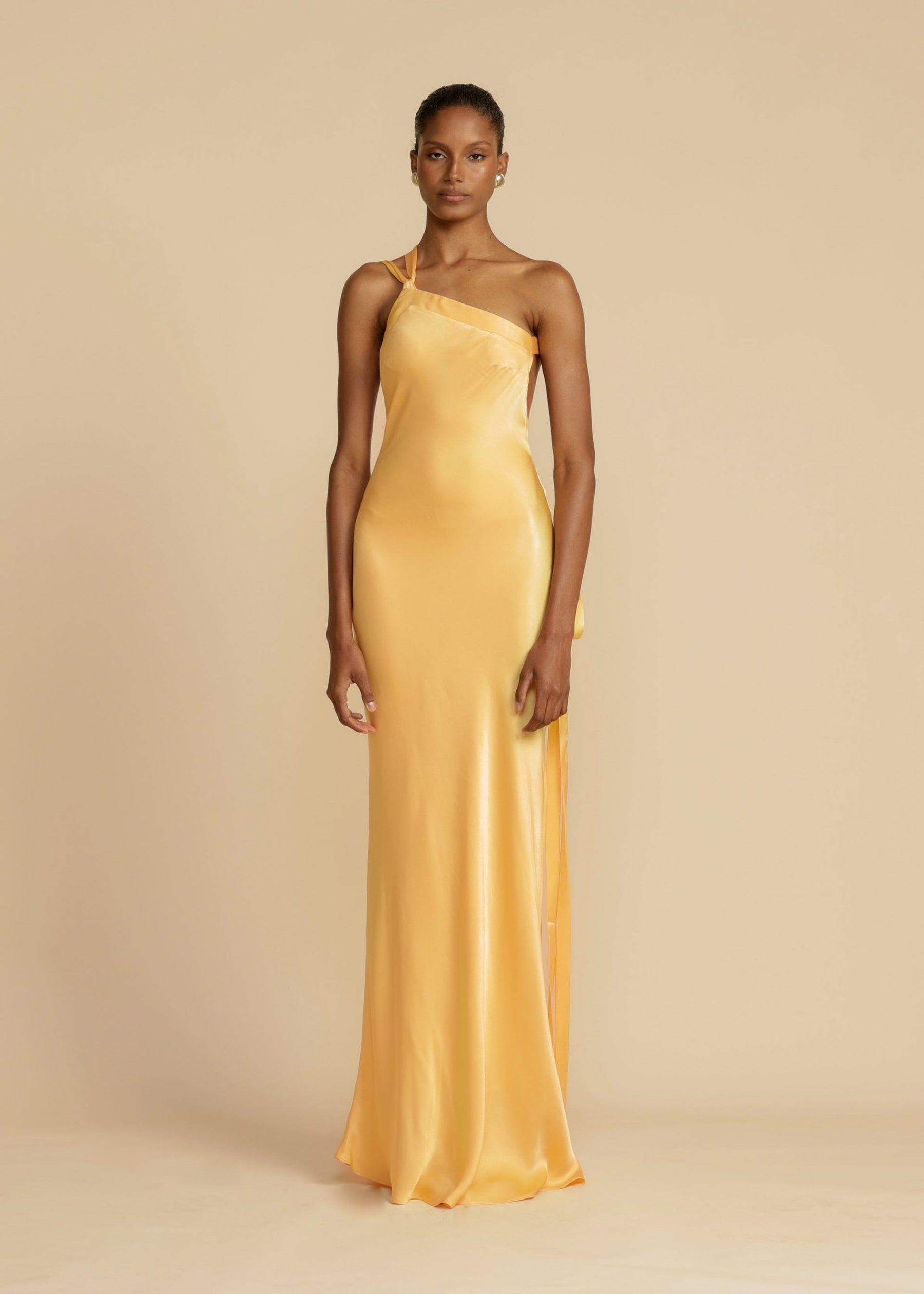 Vestido Longo de Cetim - Moonligth