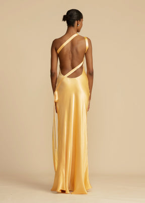 Vestido Longo de Cetim - Moonligth