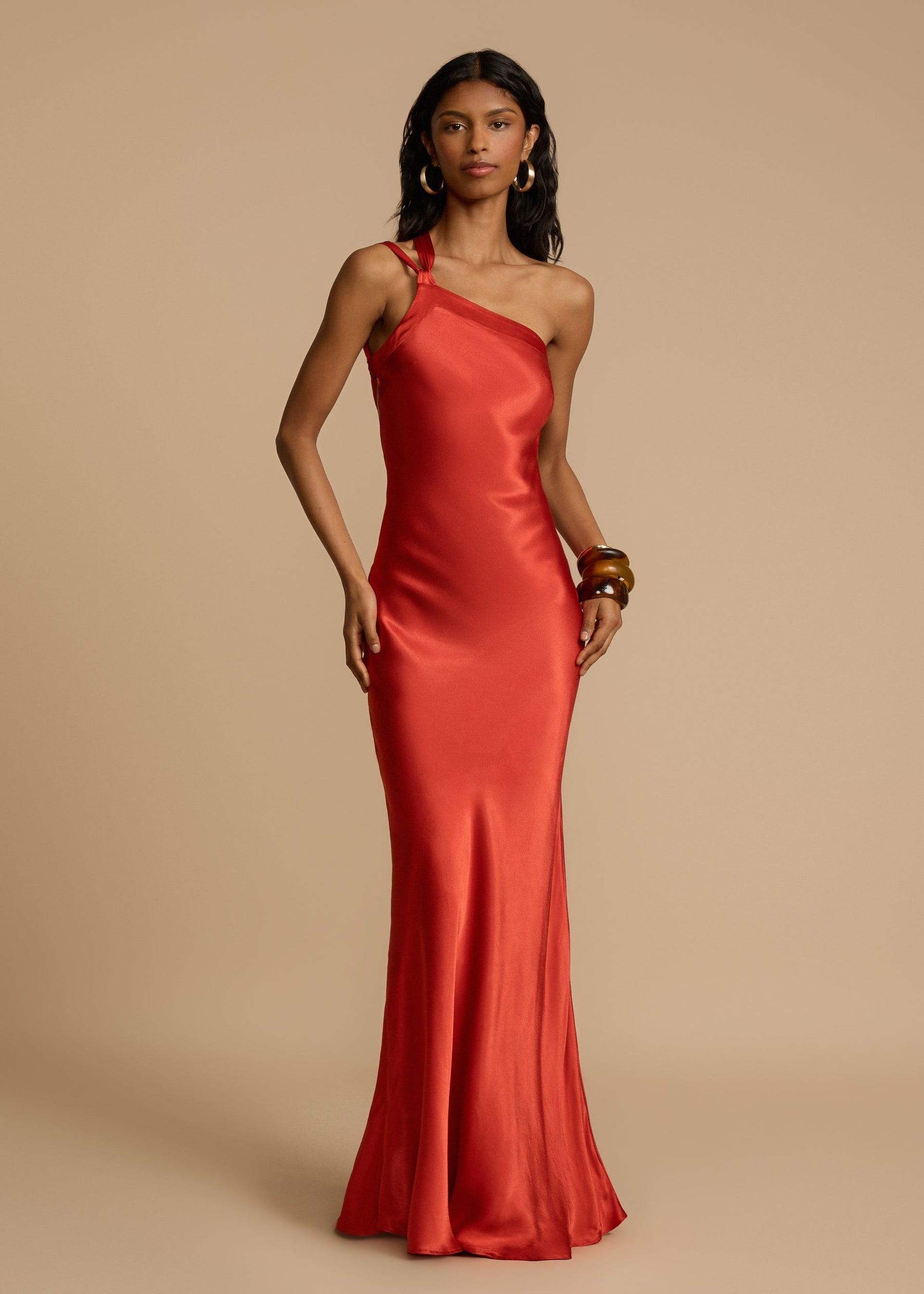 Vestido Longo de Cetim - Moonligth