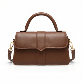 Bolsa Feminina de Couro Legítimo com Alça de Mão Estruturada – Amelia