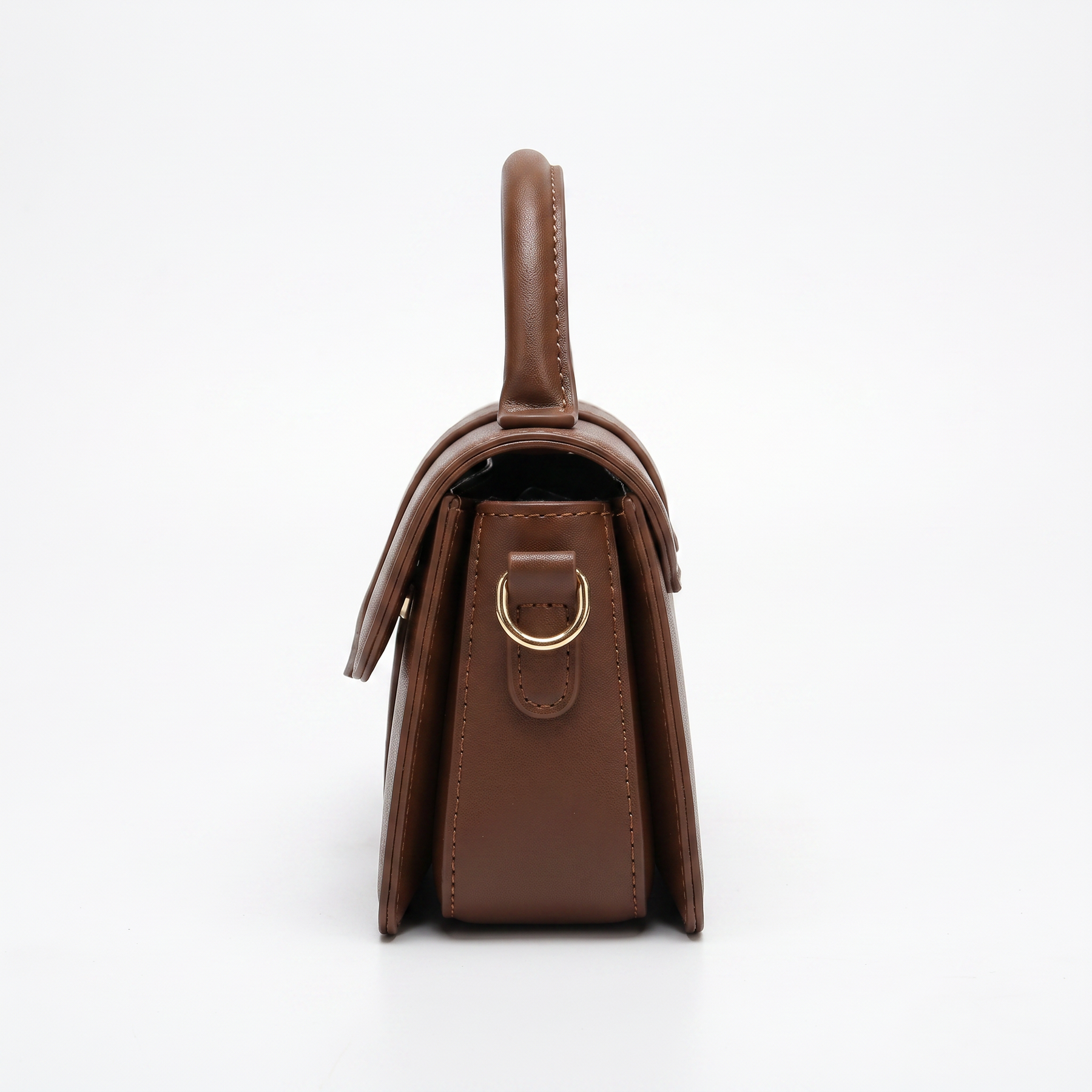 Bolsa Feminina de Couro Legítimo com Alça de Mão Estruturada – Amelia