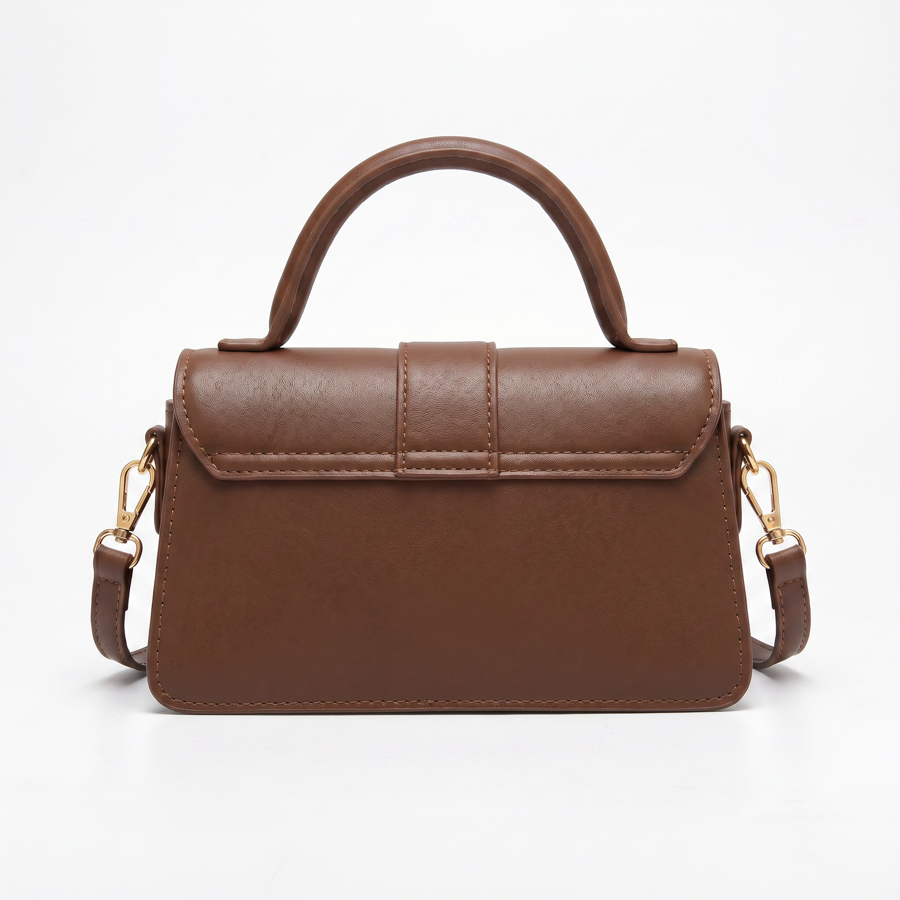 Bolsa Feminina de Couro Legítimo com Alça de Mão Estruturada – Amelia