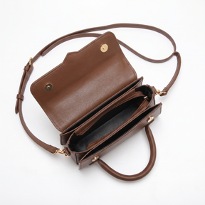 Bolsa Feminina de Couro Legítimo com Alça de Mão Estruturada – Amelia