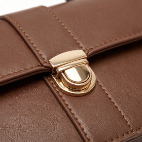 Bolsa Feminina de Couro Legítimo com Alça de Mão Estruturada – Amelia