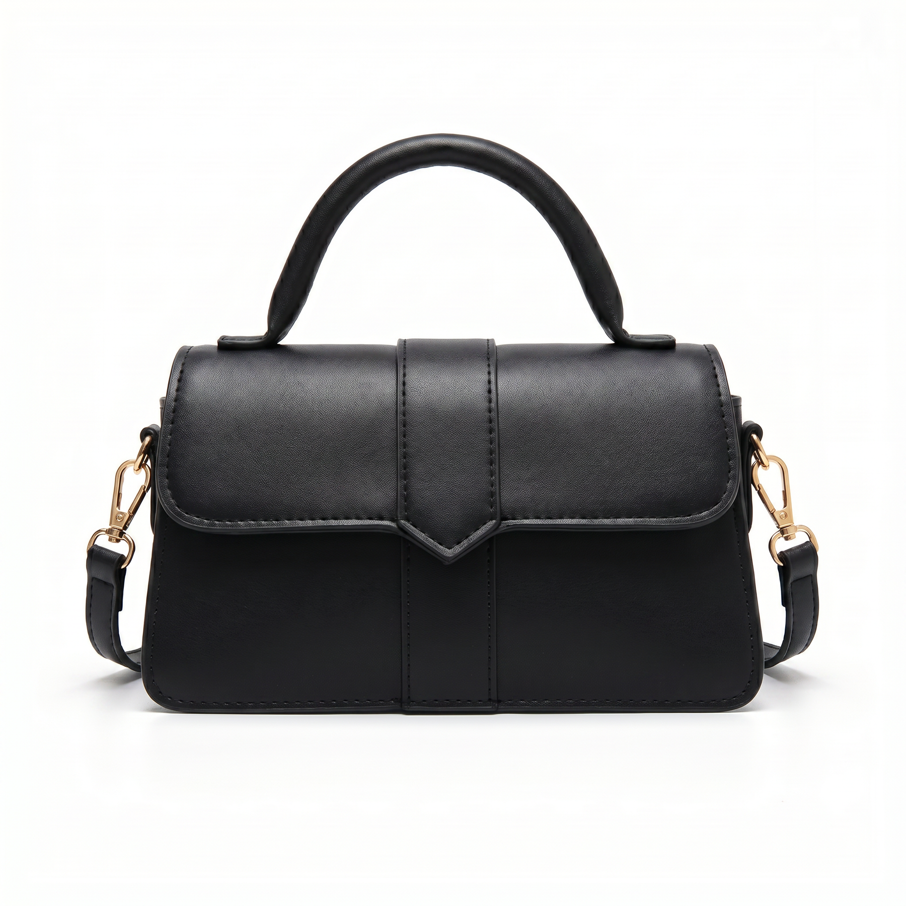 Bolsa Feminina de Couro Legítimo com Alça de Mão Estruturada – Amelia