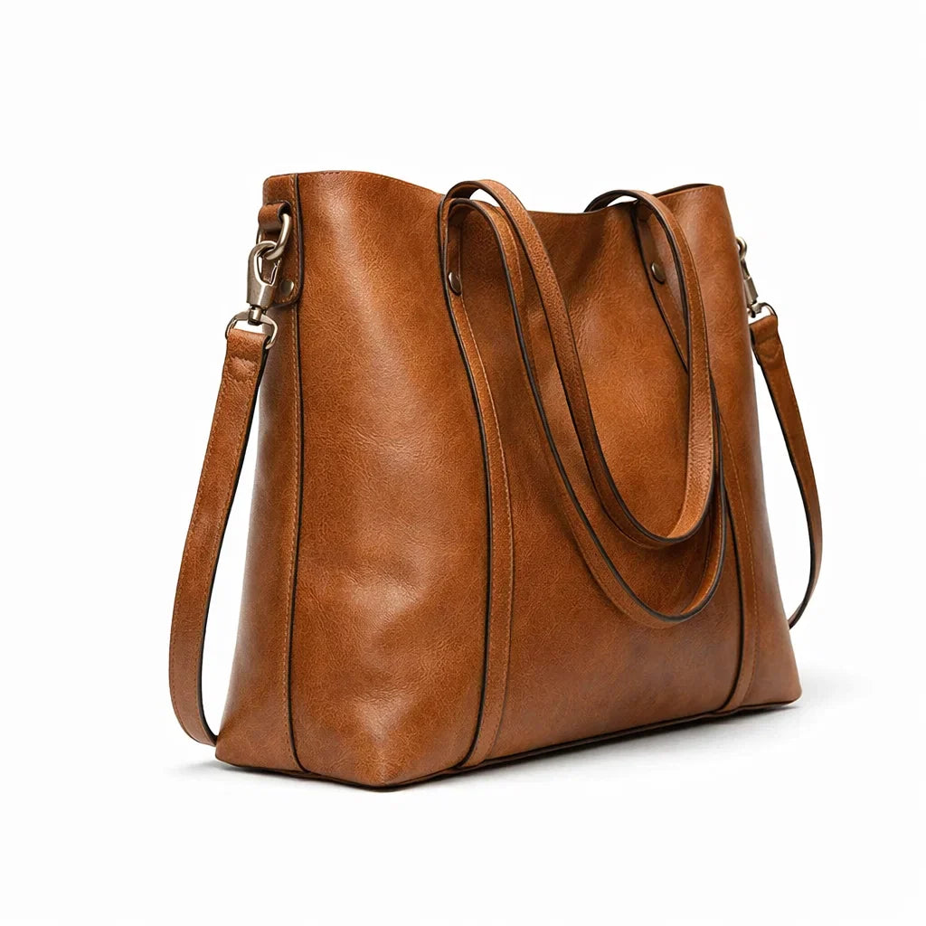 Bolsa Feminina de Couro Premium Estruturada com Alça Transversal – Nápoles